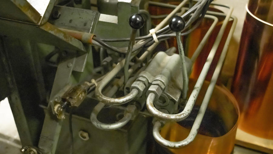 Biegemaschine Typ 69-M-6/1: die hydraulische Hebelsteuerung